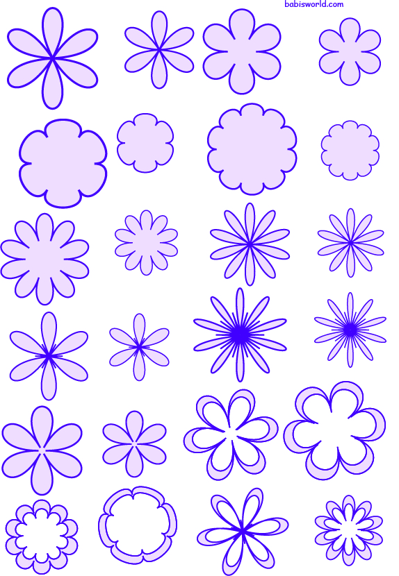 free moldes de flores em formato pdf